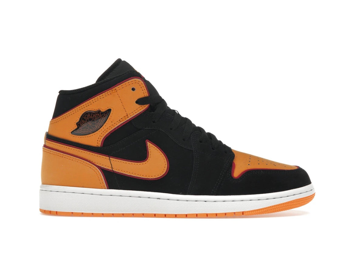 Jordan 1 Mid Fat Tongue Black Orange