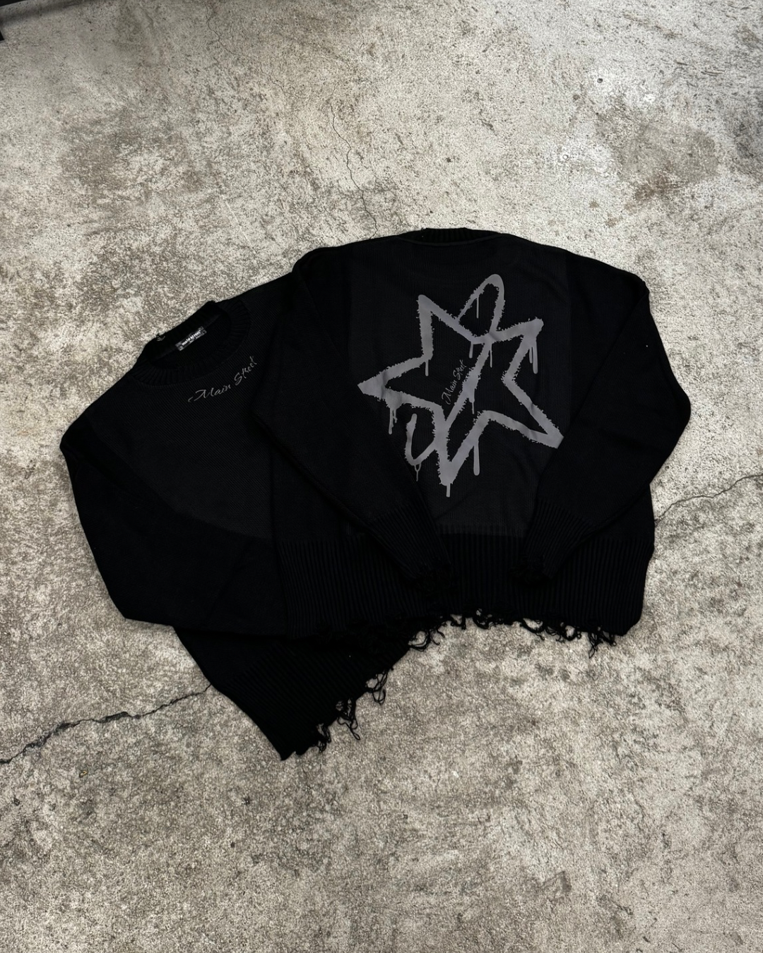 Star Sweater Black