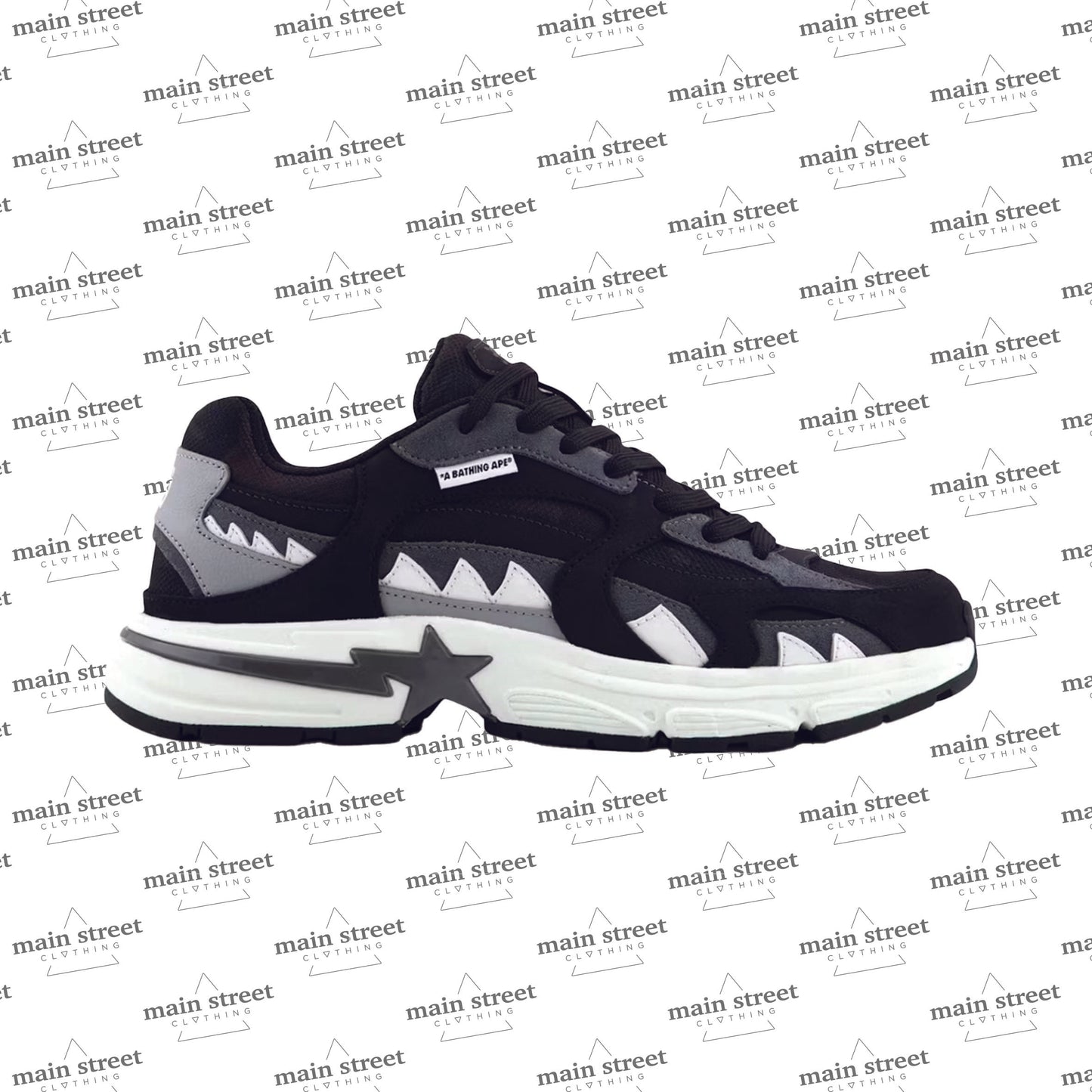A Bathing Ape Shark Sta #1 Black