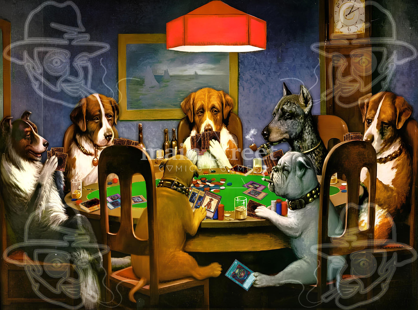 T-Shirt "Dogs Playing Yu-Gi"