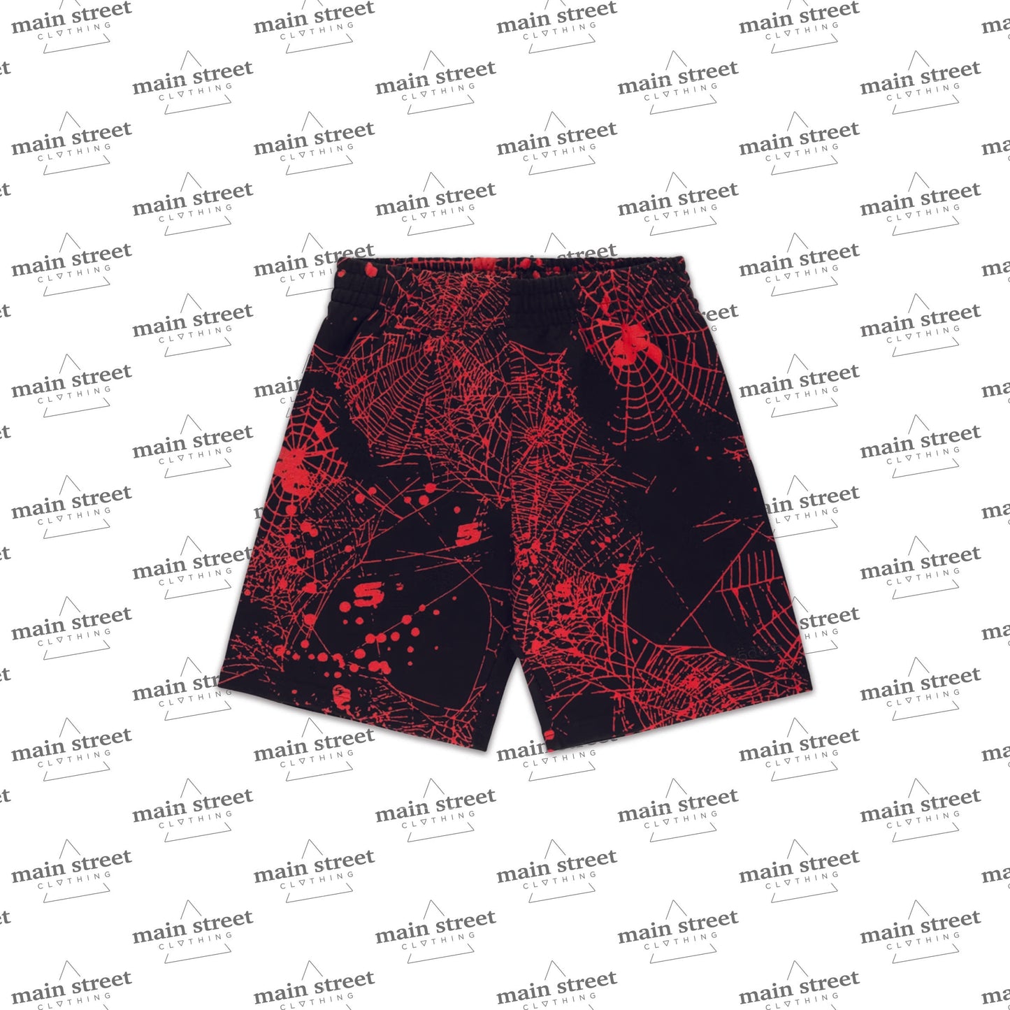 Sp5der AOP Web V2 Pantaloncino Zip Up Nero