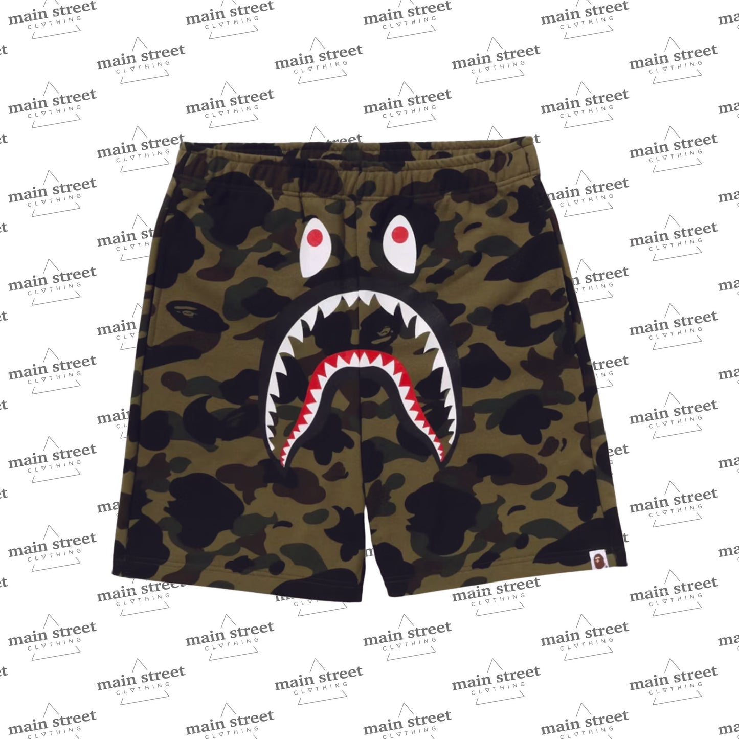 BAPE 1st Camo Shark Regular Fit Sweat Shorts Shorts