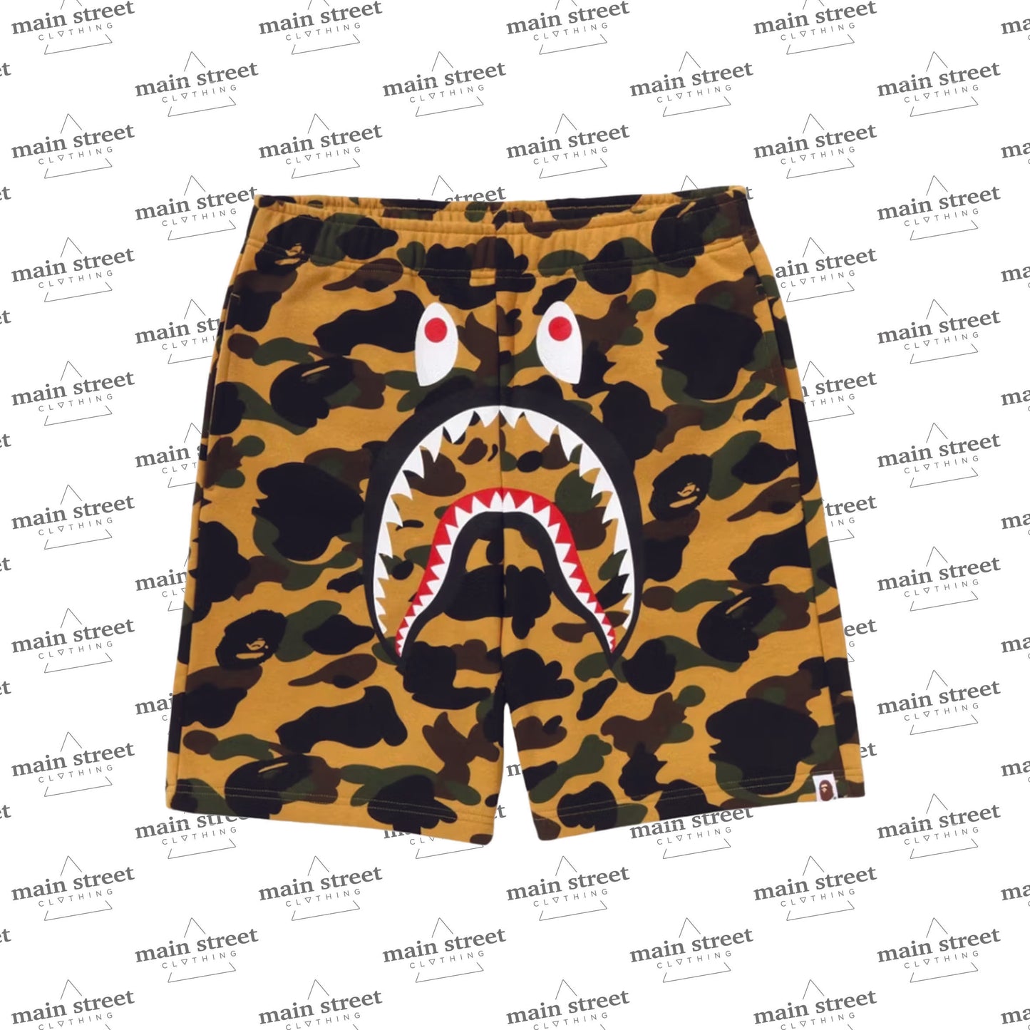 BAPE 1st Camo Shark Regular Fit Sweat Shorts Shorts