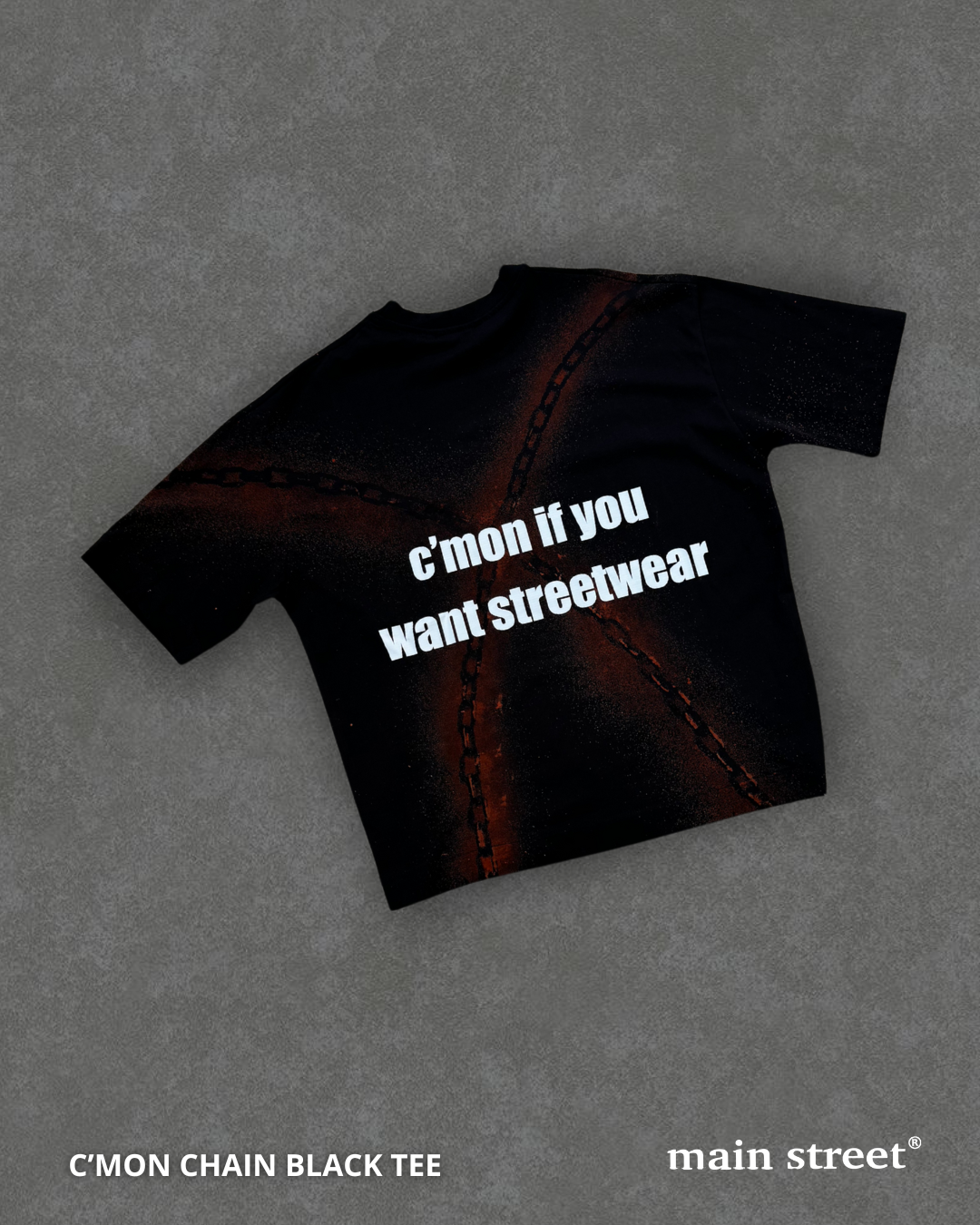 C'mon Chain Black TEE