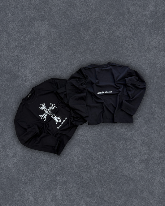 Born For Flexin Black Longsleeve