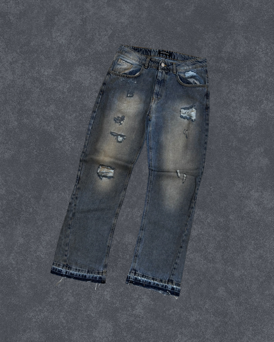 Flared Washed Jeans