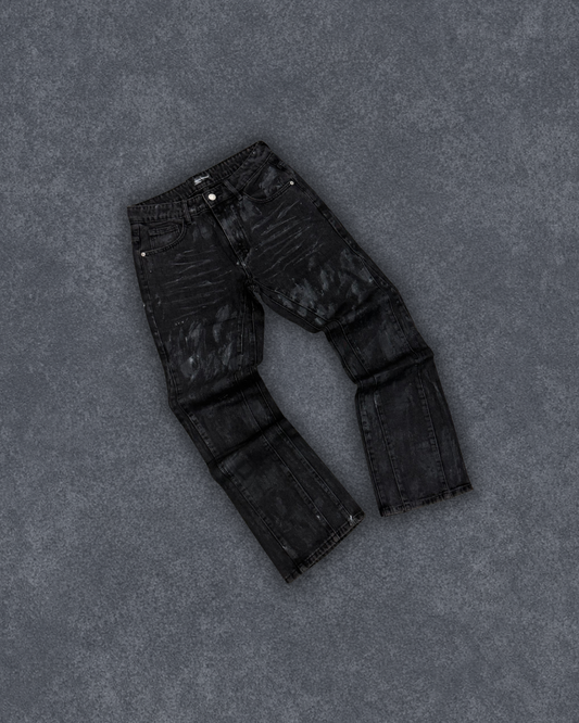 Black Waxed Jeans
