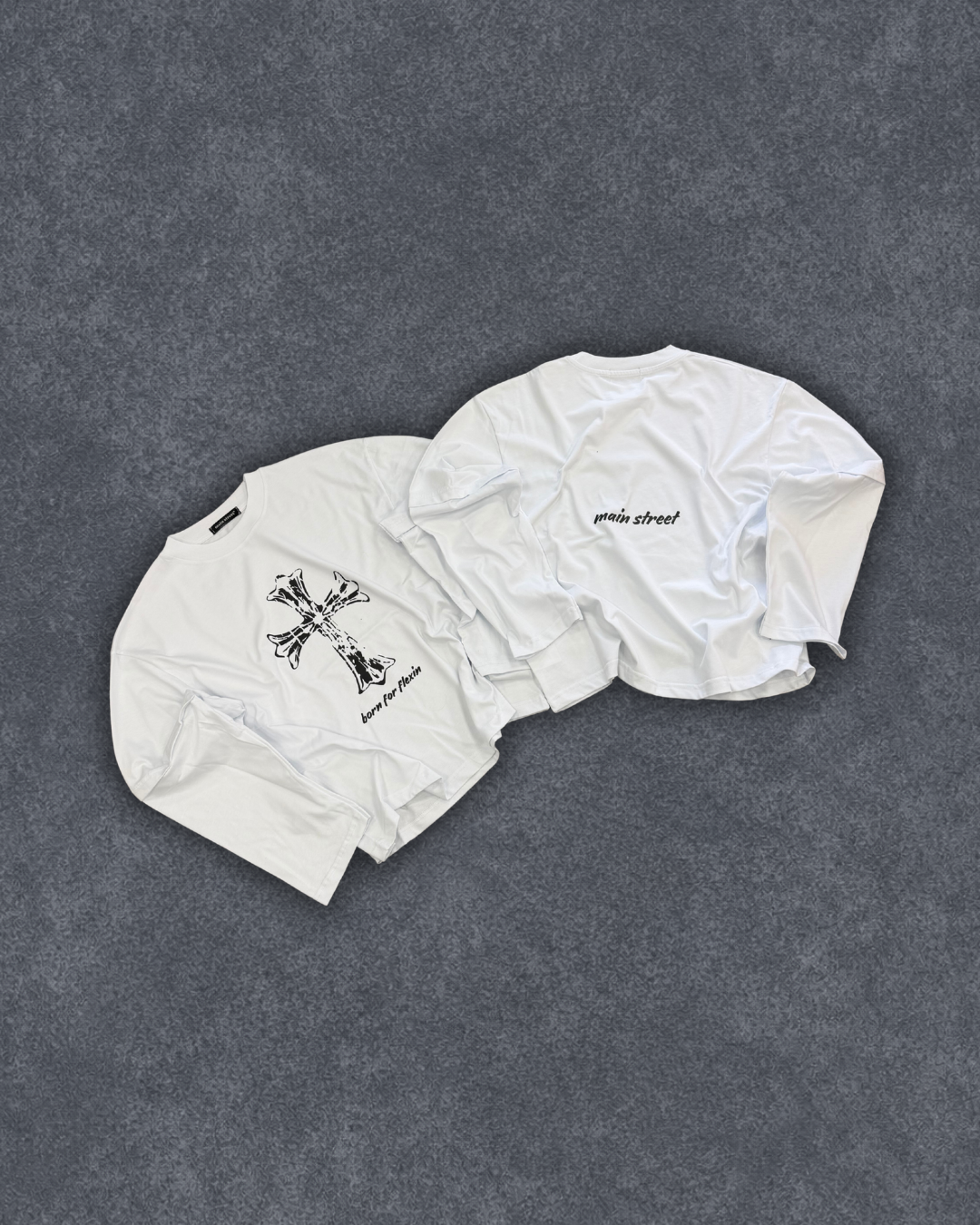 Born For Flexin White Longsleeve