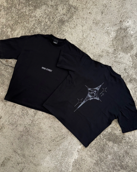 Crop Star Black TEE