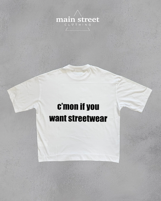 T-Shirt Crop C'mon White