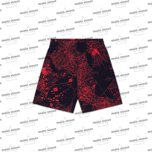 Sp5der AOP Web V2 Pantaloncino Zip Up Nero
