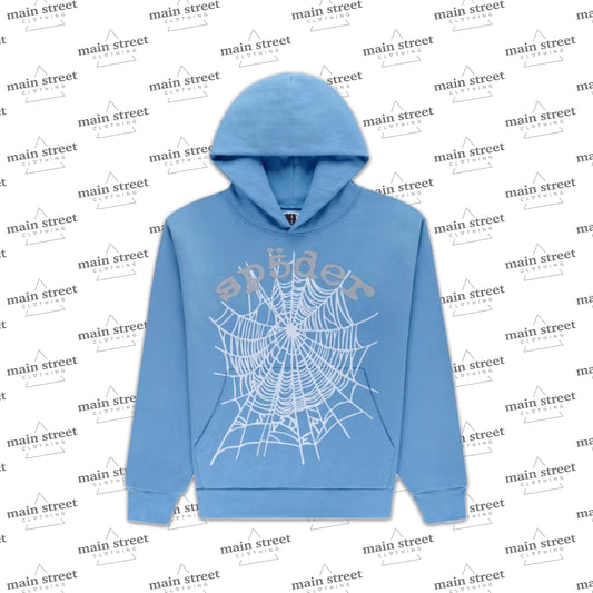 Sp5der OG Web V2 Hoodie Dusty Blue