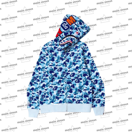 Felpa BAPE ABC Camo Shark Full Zip Blue