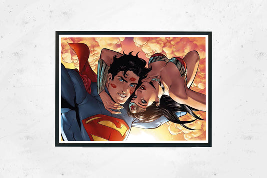 Tela 50x30 Superman & Wonder Woman