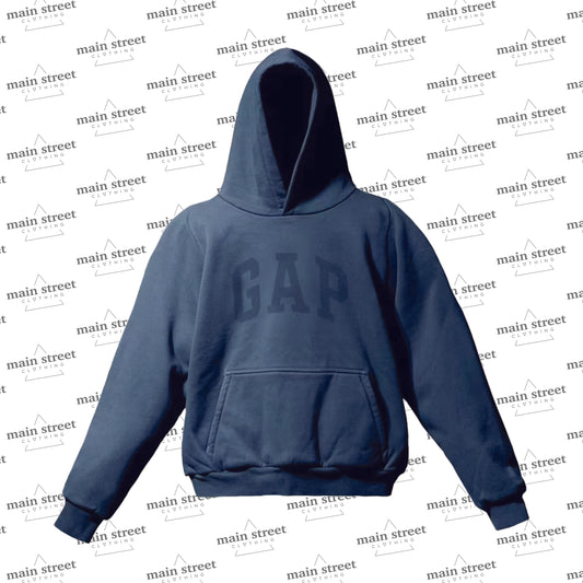 Yeezy Gap Dove Shrunken Hoodie Dark Blue